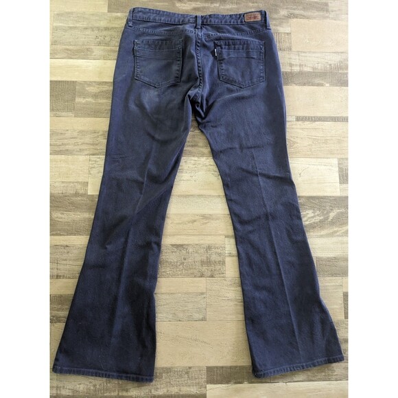 Y2K Style Levi's Jeans Womens 12 Boot Cut Flared Cotton Dark Blue Denim Pants - Picture 14 of 14